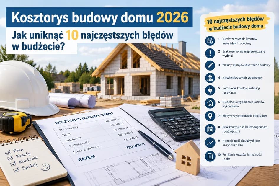 Kosztorys budowy domu w Poznaniu - jak uniknąć 10 najczęstszych błędów w budżecie