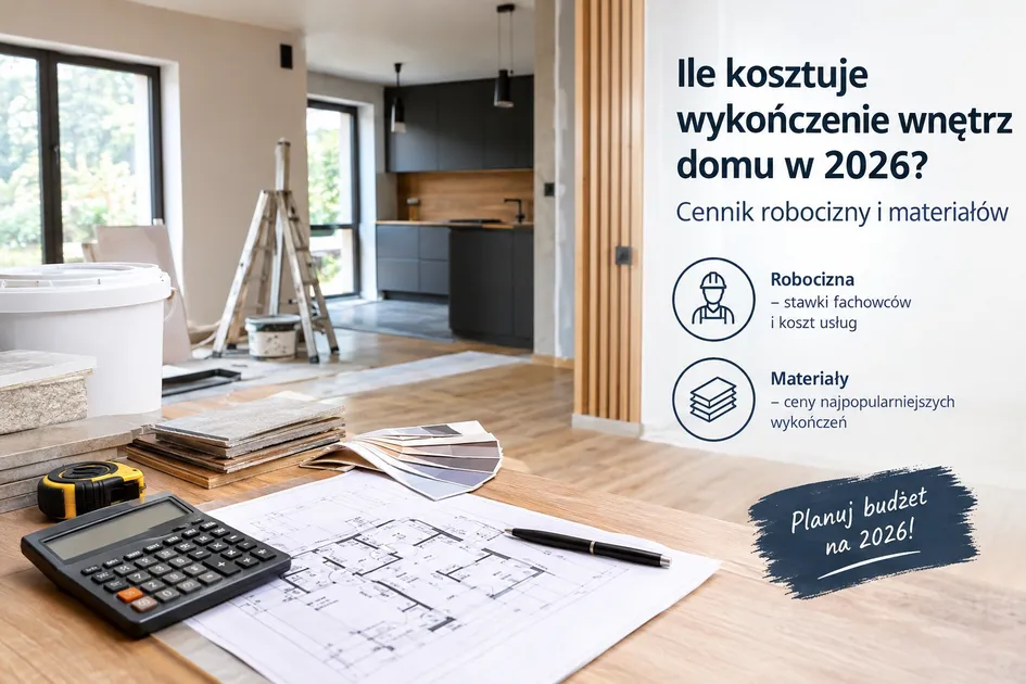 Ile kosztuje wykończenie wnętrz domu w 2026? Cennik robocizny i materiałów