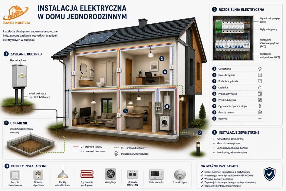Instalacja elektryczna - schemat, bezpieczniki, koszt i odbiór